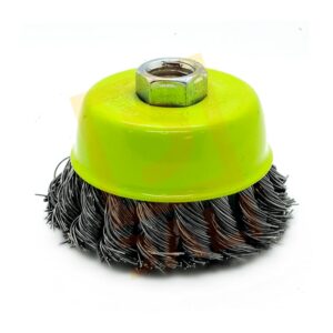 Grata de copa trenzada con tuerca  3" XCORT® Mod. CUP-3014A75