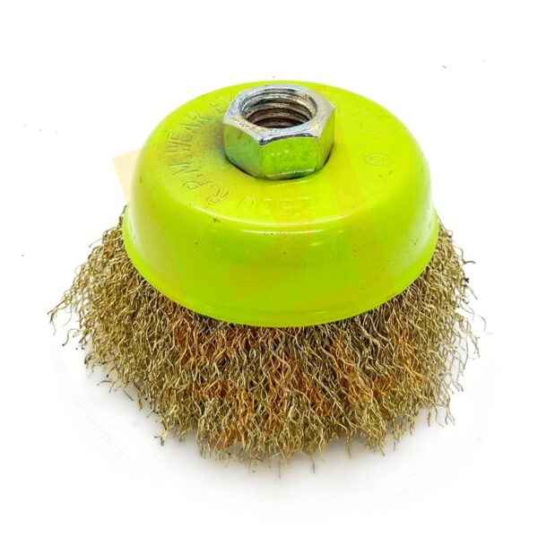 Grata de copa rizada con tuerca  3" XCORT® Mod. CUP-3014B75