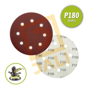 Hojas de lija para lijadora orbital 180mm grano 180 XCORT® (10pcs) Mod. XAAP180180