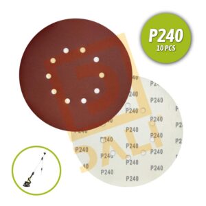 Hojas de lija para lijadora orbital 225mm grano 240 XCORT® (10pcs) Mod. XAAP225240