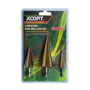 Set de brocas cónicas escalonadas XCORT® (3Pcs) Mod. XAPD0301