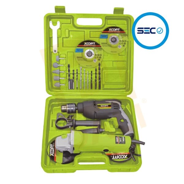 Kit Taladro de Impacto + Esmeril Angular Mod. XCOM03-2024
