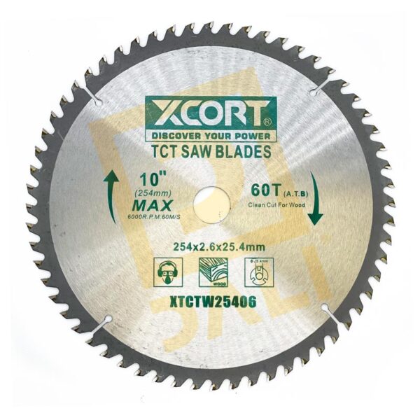 Sierra de disco con punta de carburo de tungsteno (TCT) 254mm 60T XCORT® Mod. XTCTW25406