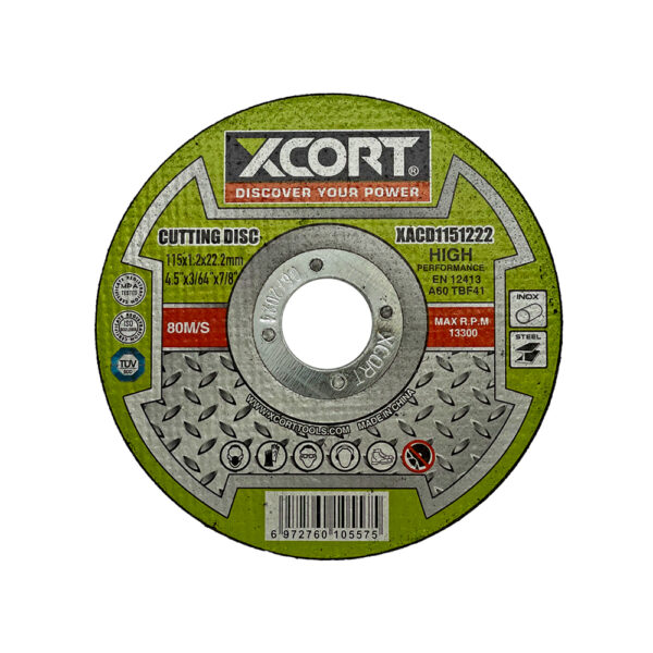 Disco de corte metal 115x1,2x22,2mm XCORT® Mod. XACD1151222.1