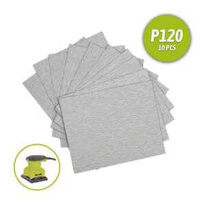 Hojas de lija para lijadora de acabado 114X140mm grano 120 (10pcs) Mod. XAAP110120